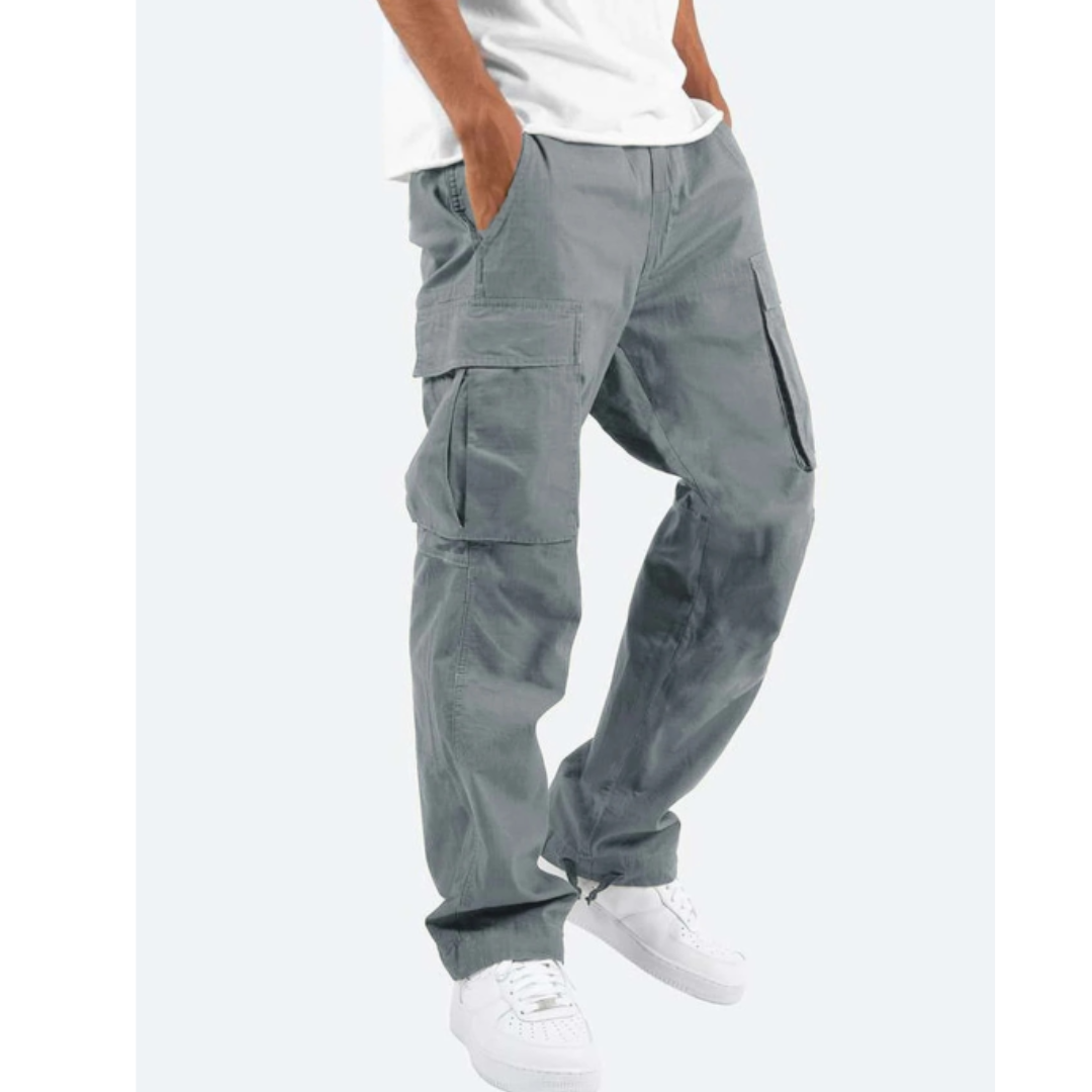 Casper | Pantalón Cargo Ancho con Bolsillos de Solapa