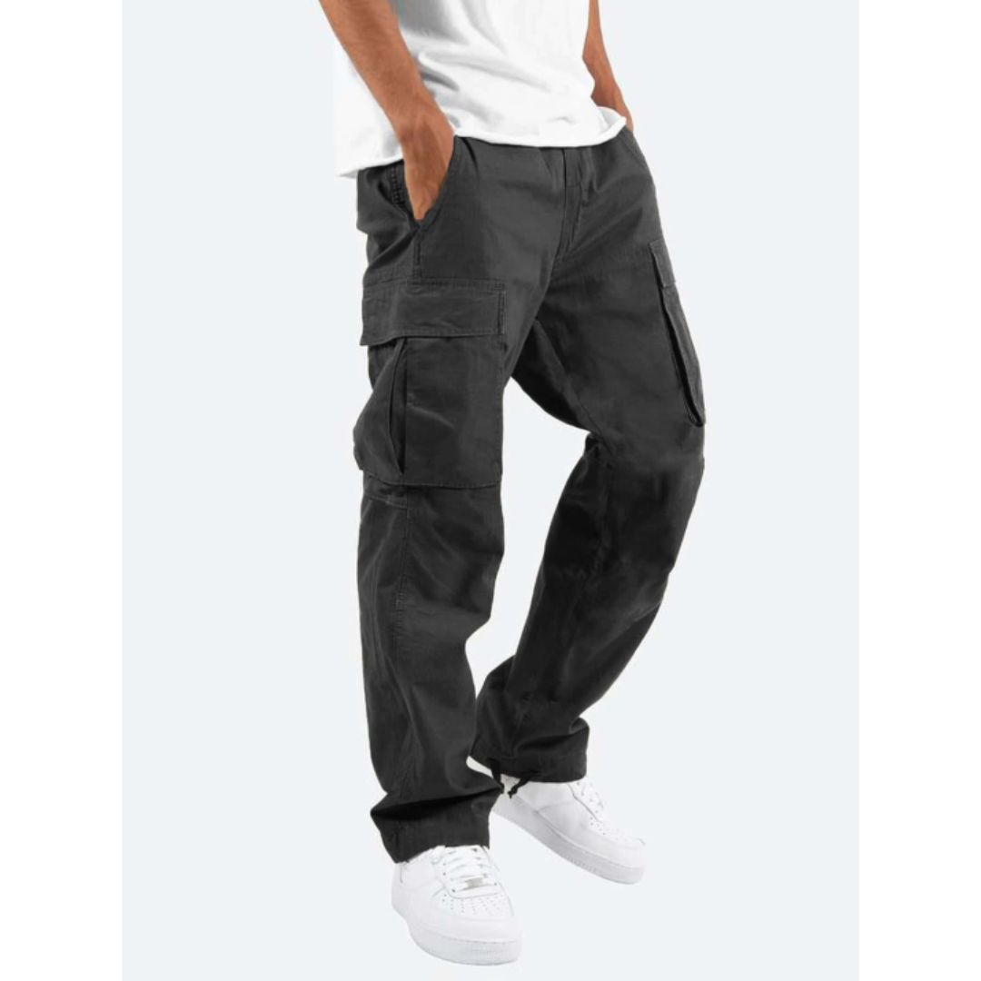 Casper | Pantalón Cargo Ancho con Bolsillos de Solapa