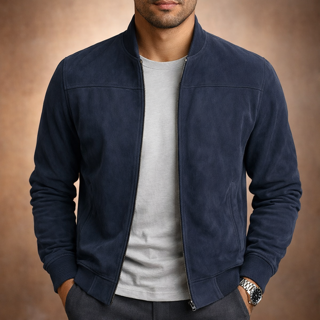 Rhett | Chaqueta Bomber Efecto Ante