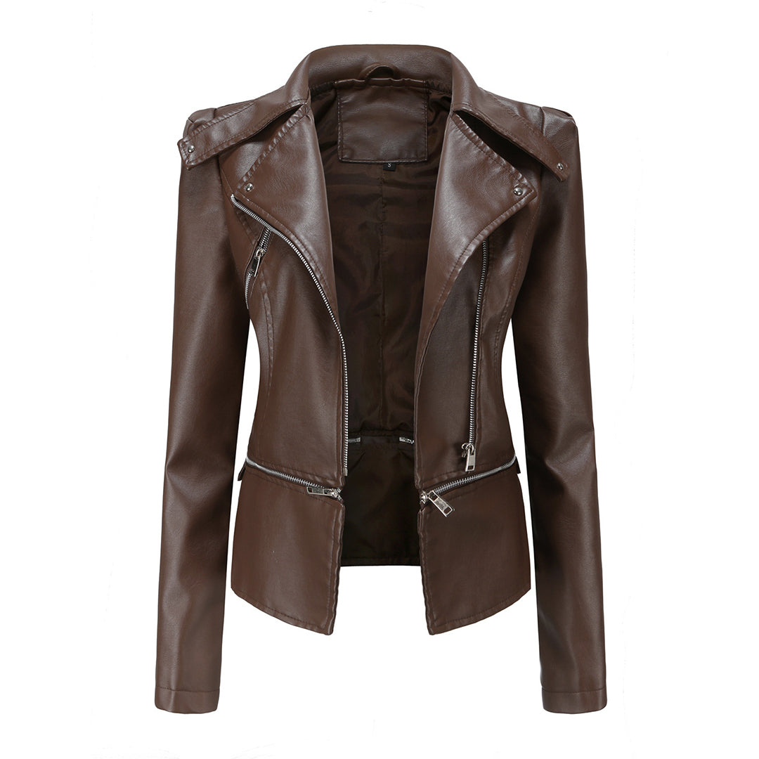 Sally | Chaqueta de Polipiel Biker Desmontable
