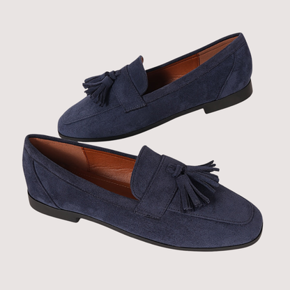 Inés | Mocasines de Mujer con Borlas y Tacón Bajo