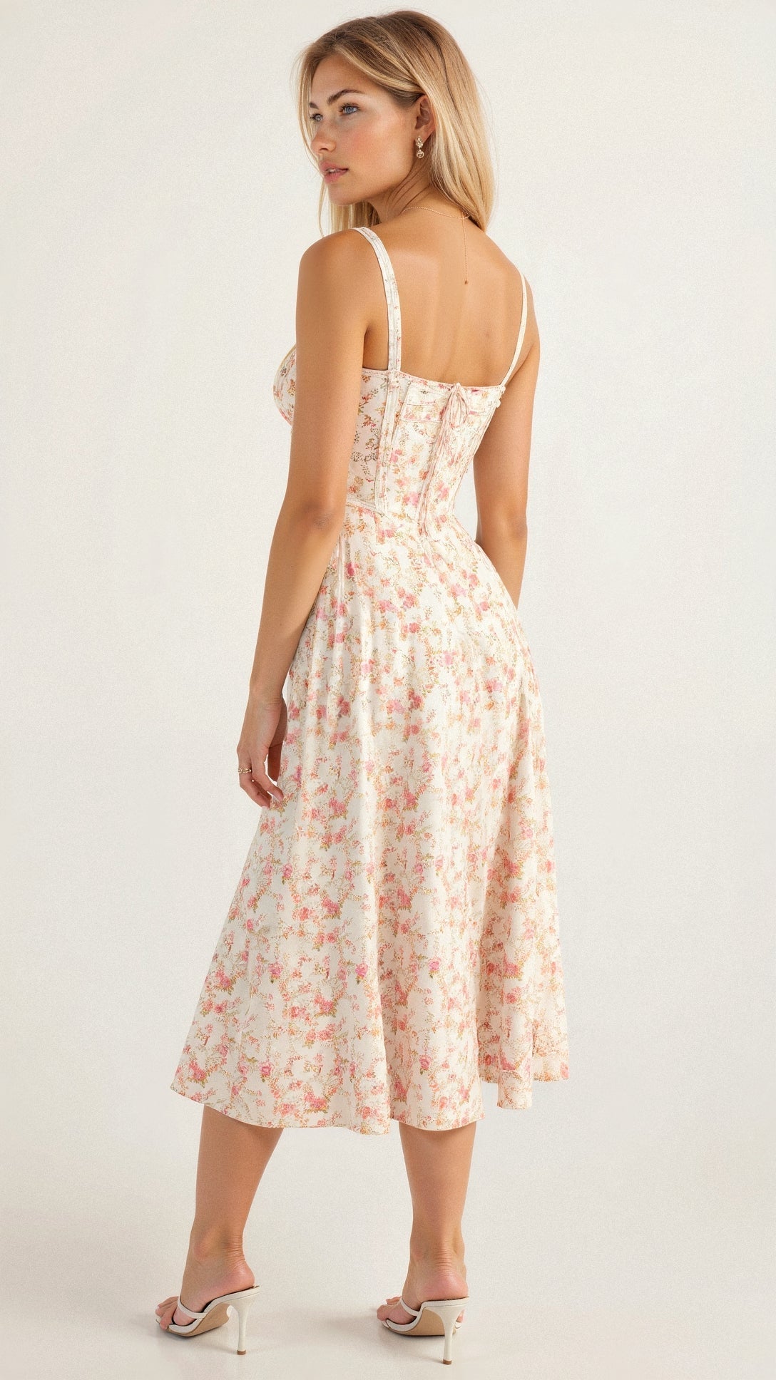 Willa | Vestido Midi de Corsé con Abertura
