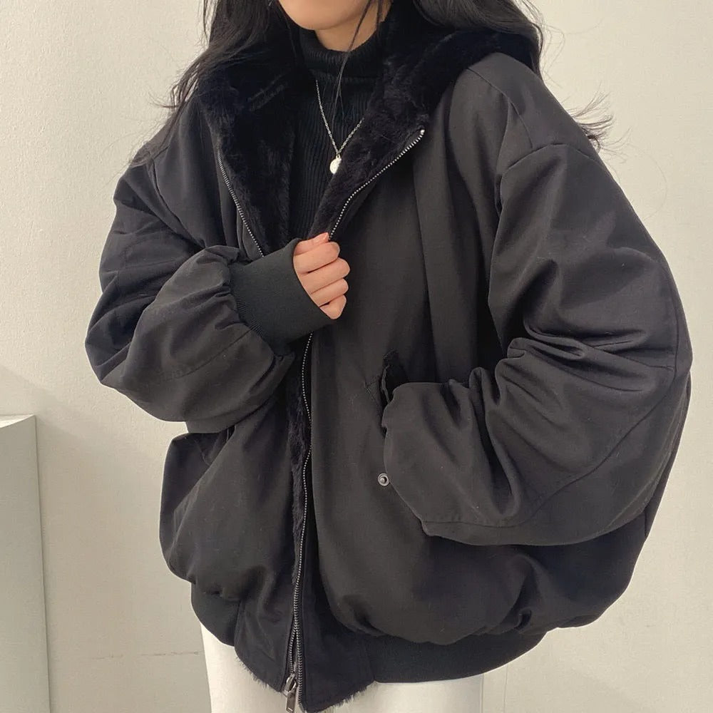 Linnea | Chaqueta Oversize Forrada de Borreguito
