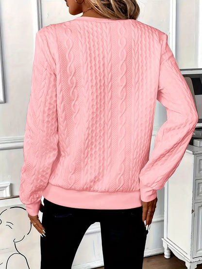 Isaure | Sudadera Texturizada con Media Cremallera de AnillaKomfort-Pullover