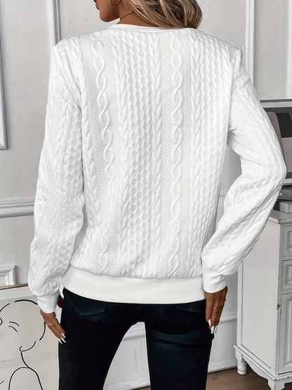Isaure | Sudadera Texturizada con Media Cremallera de AnillaKomfort-Pullover