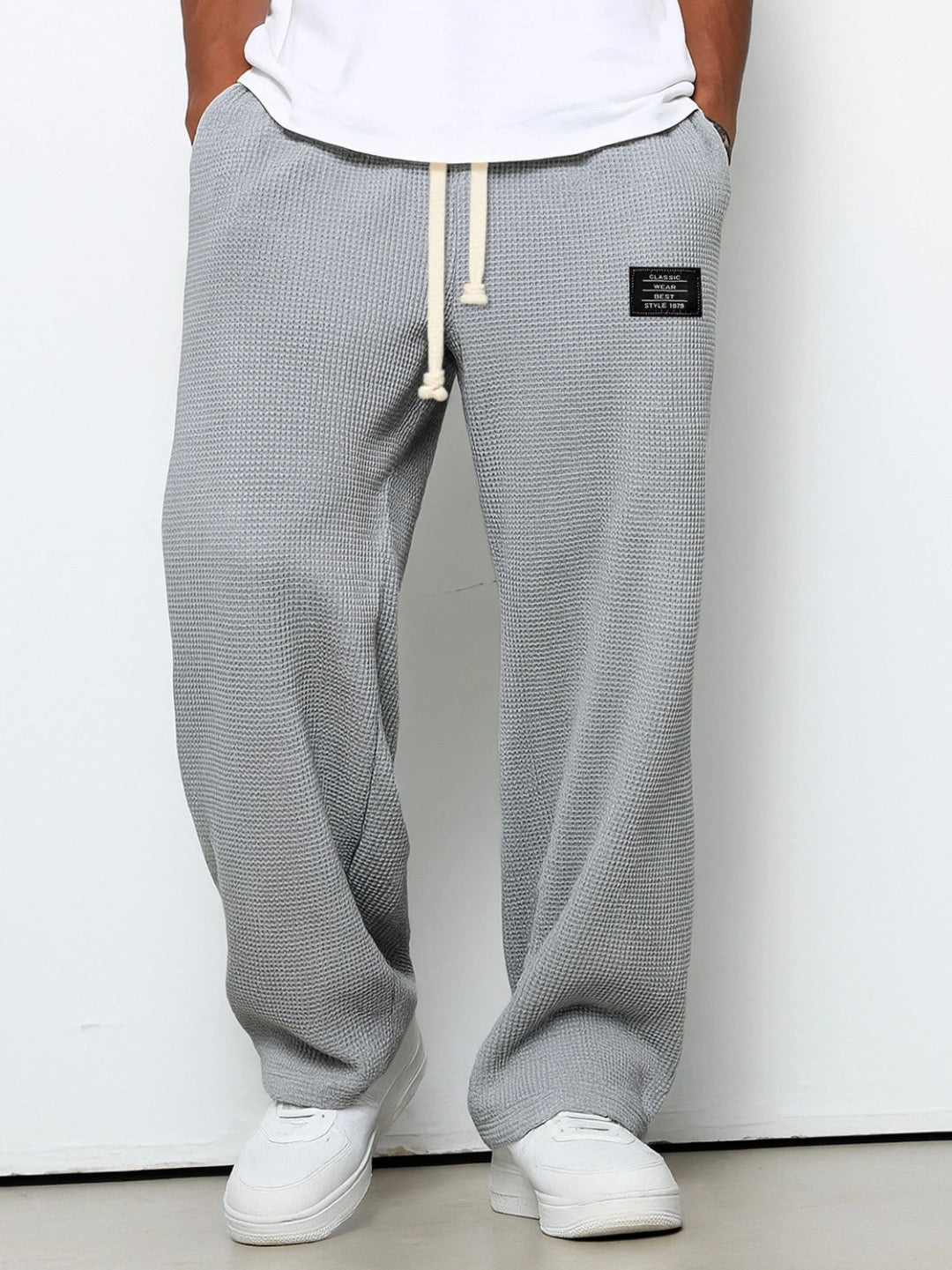 Baltasar | Pantalón Holgado de Tejido Gofrado con Cordón