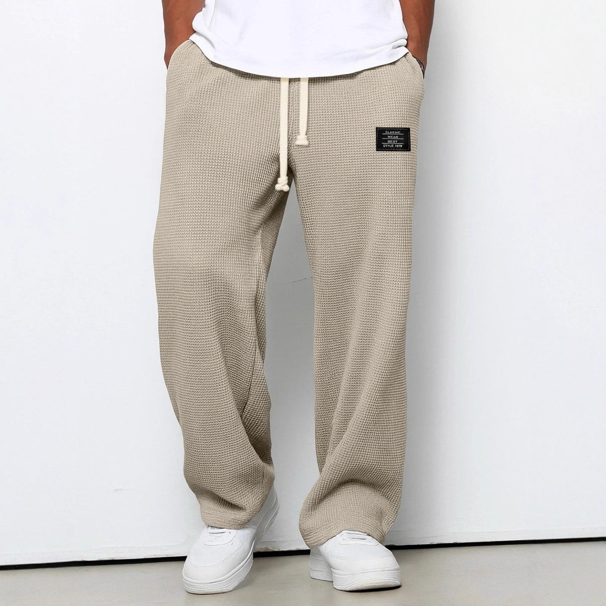 Baltasar | Pantalón Holgado de Tejido Gofrado con Cordón