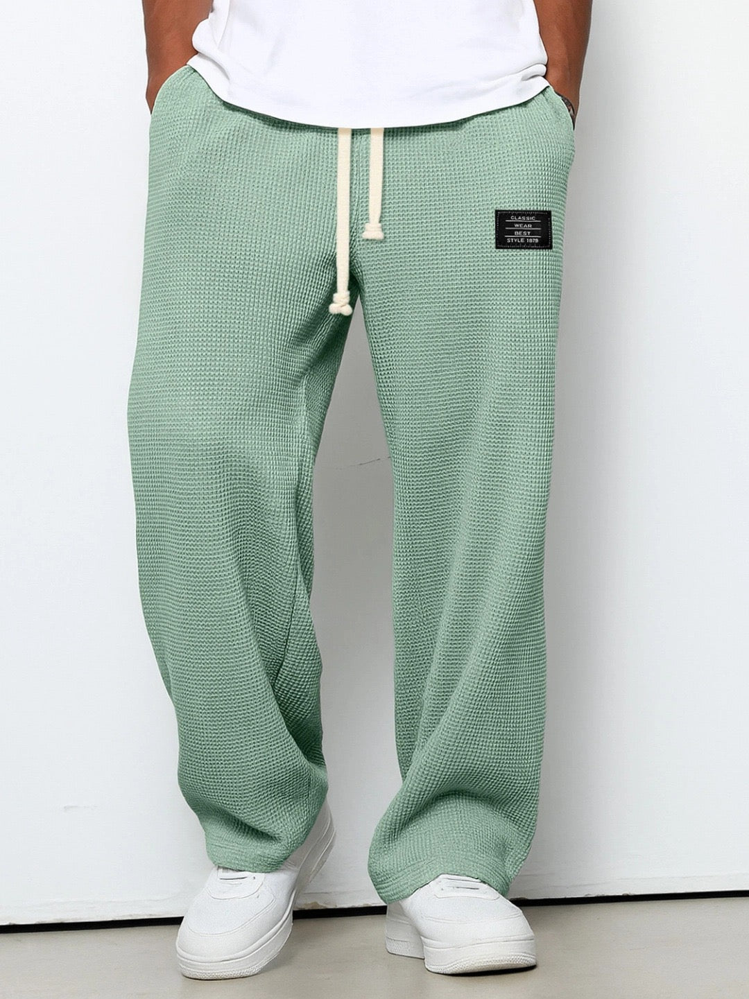 Baltasar | Pantalón Holgado de Tejido Gofrado con Cordón