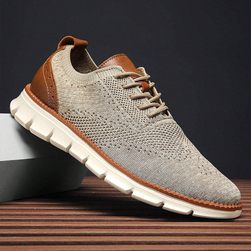 Rowan | Zapatillas de Malla con Detalles de Piel