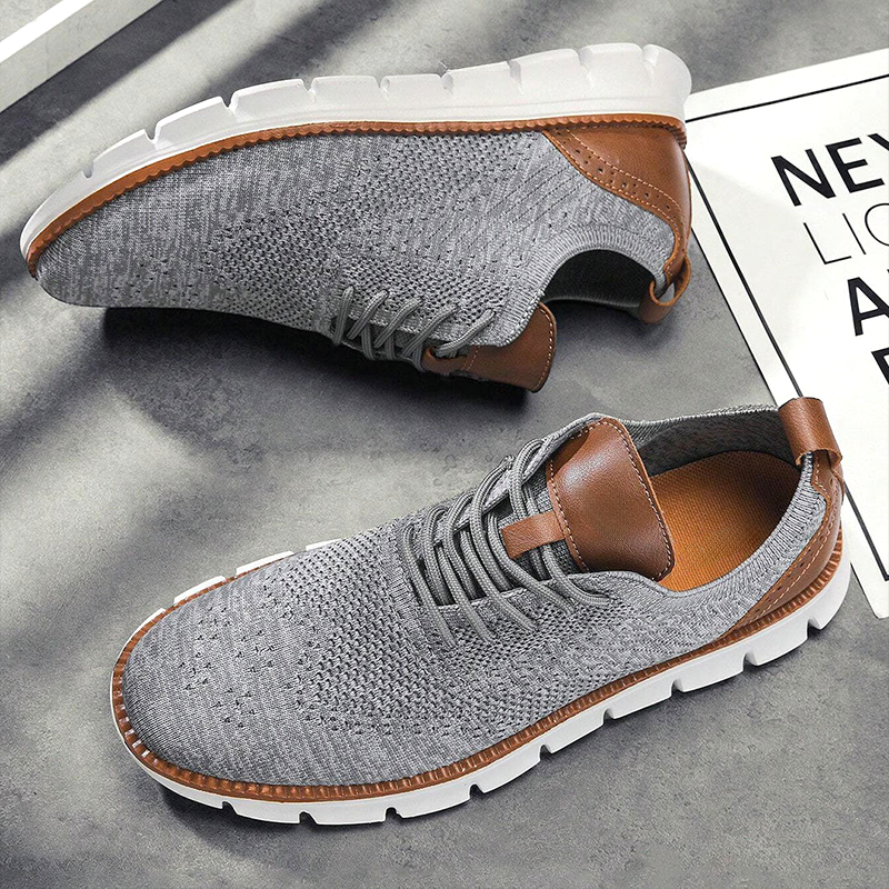 Rowan | Zapatillas de Malla con Detalles de Piel