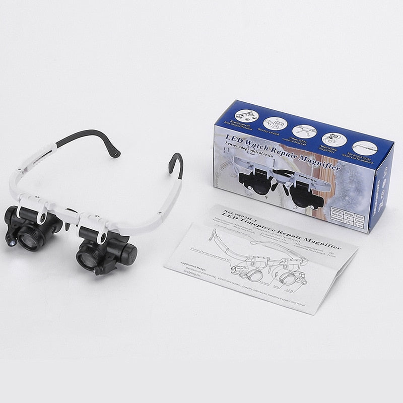 Emmett | Gafas Lupa con Luz LED y Lentes Intercambiables