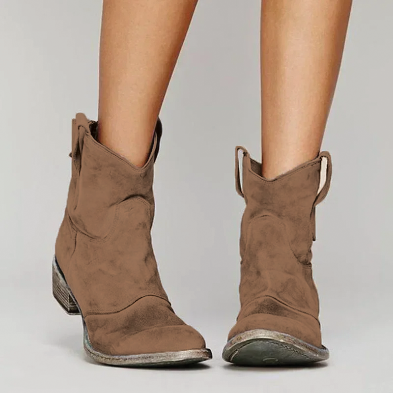 Sawyer | Botines Camperos de Ante con Tacón Bajo