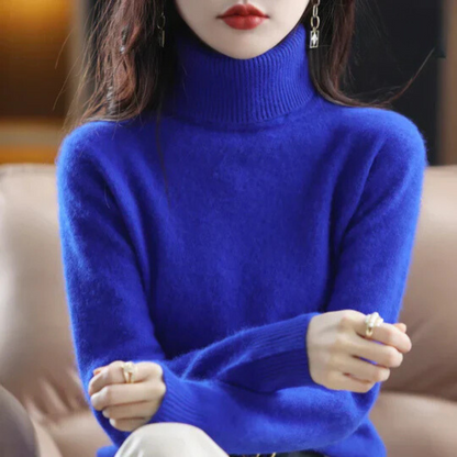 Everly | Jersey de Cachemira Ajustado de Cuello Alto