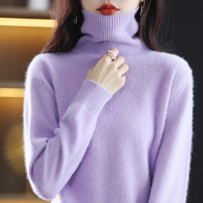 Everly | Jersey de Cachemira Ajustado de Cuello Alto