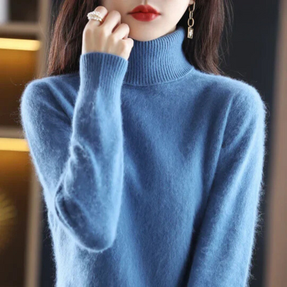 Everly | Jersey de Cachemira Ajustado de Cuello Alto