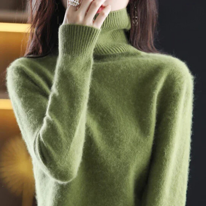 Everly | Jersey de Cachemira Ajustado de Cuello Alto