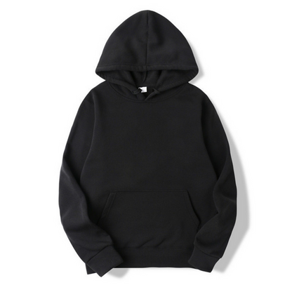 Cormac | Sudadera Lisa con Capucha Ajustable y Bolsillo Canguro