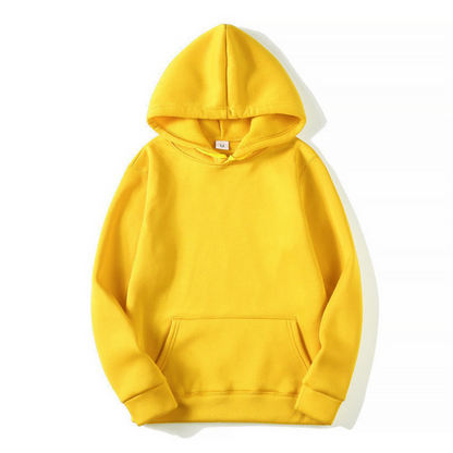 Cormac | Sudadera Lisa con Capucha Ajustable y Bolsillo Canguro