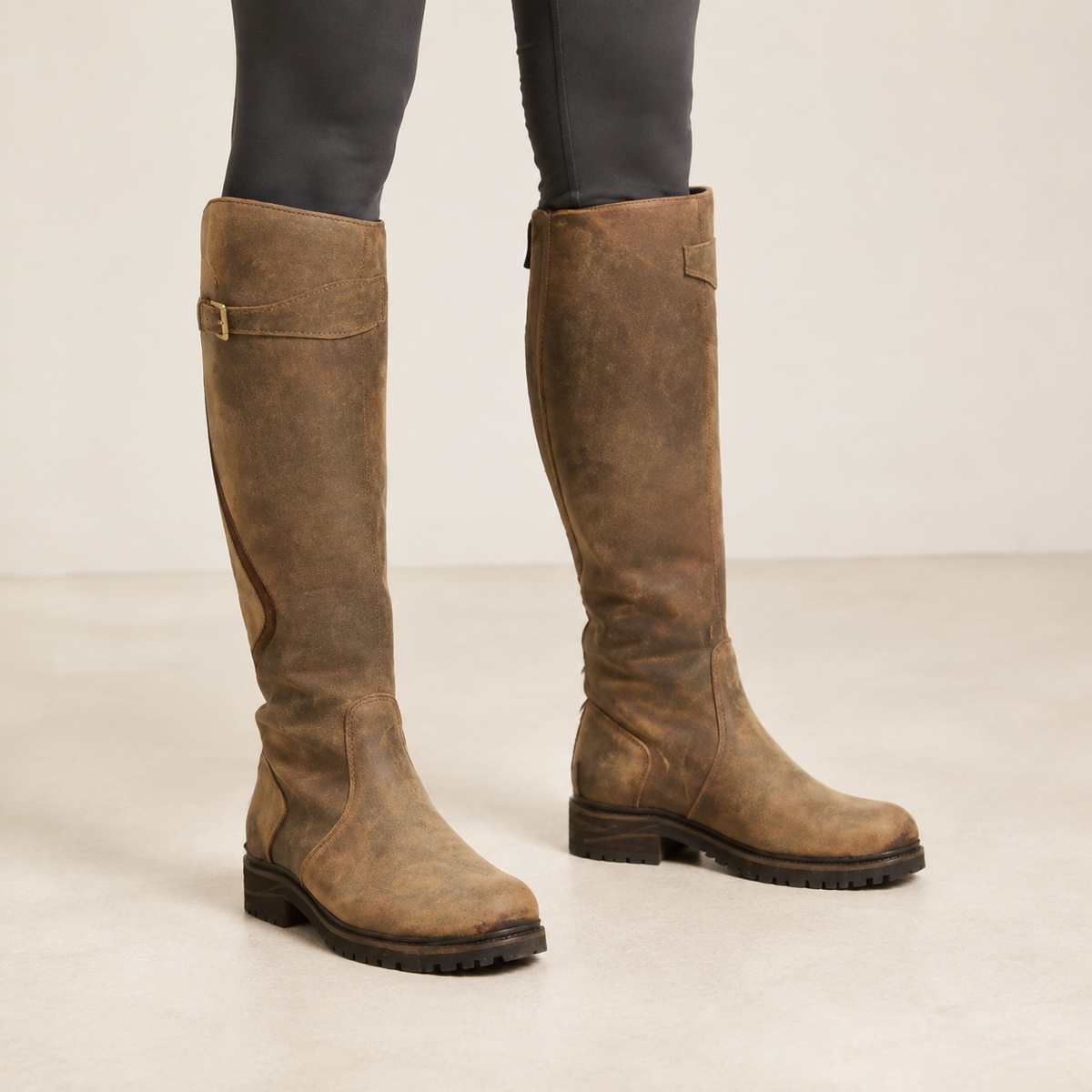 Ottilie | Botas Altas de Cuero con Hebilla