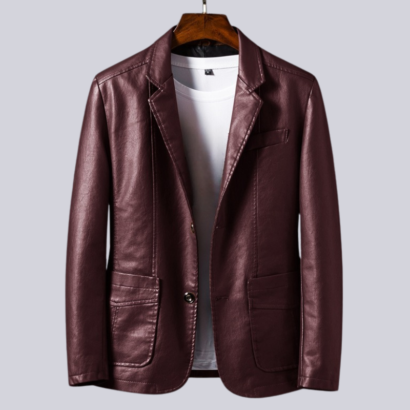 Corbin | Americana de Piel Ligera con Solapas