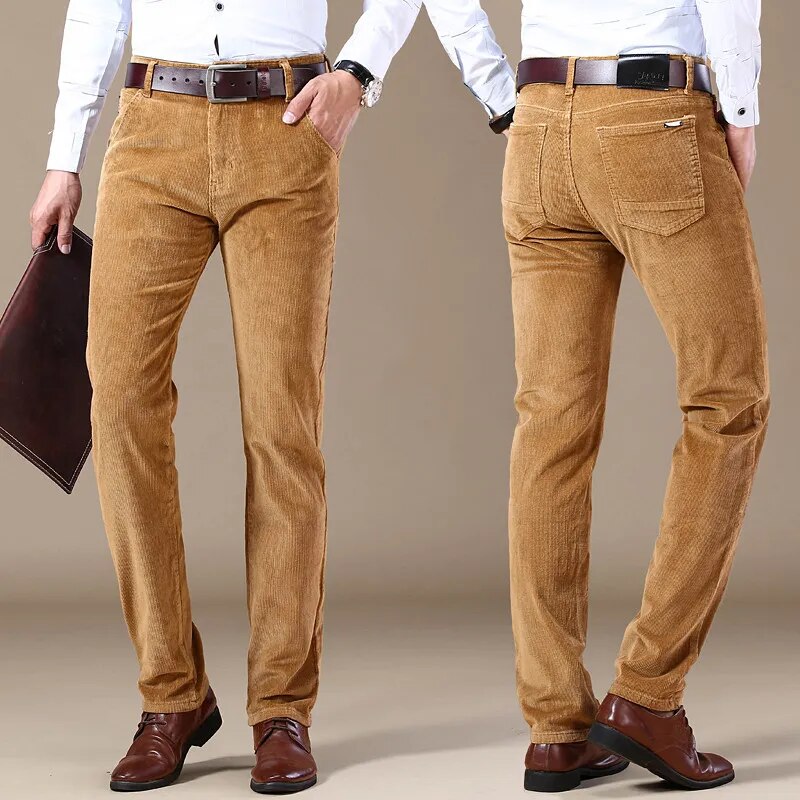 Sheldon | Pantalón de Pana Ajustado de Corte Recto