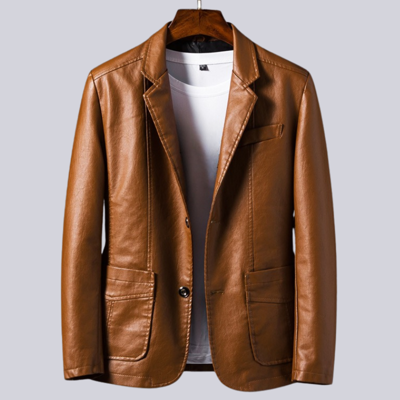 Corbin | Americana de Piel Ligera con Solapas
