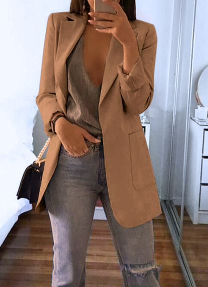 Vera | Blazer de Mujer Abierto con Bolsillos de Parche