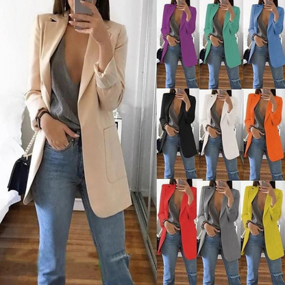 Vera | Blazer de Mujer Abierto con Bolsillos de Parche