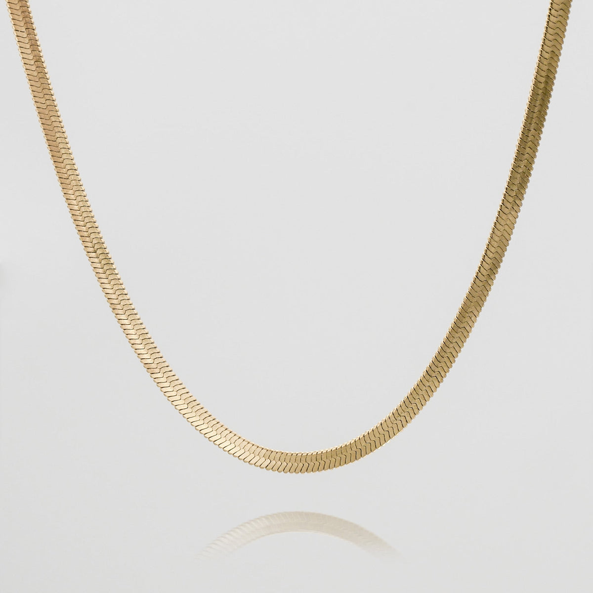 Collar de Cadena Plana de Espiga