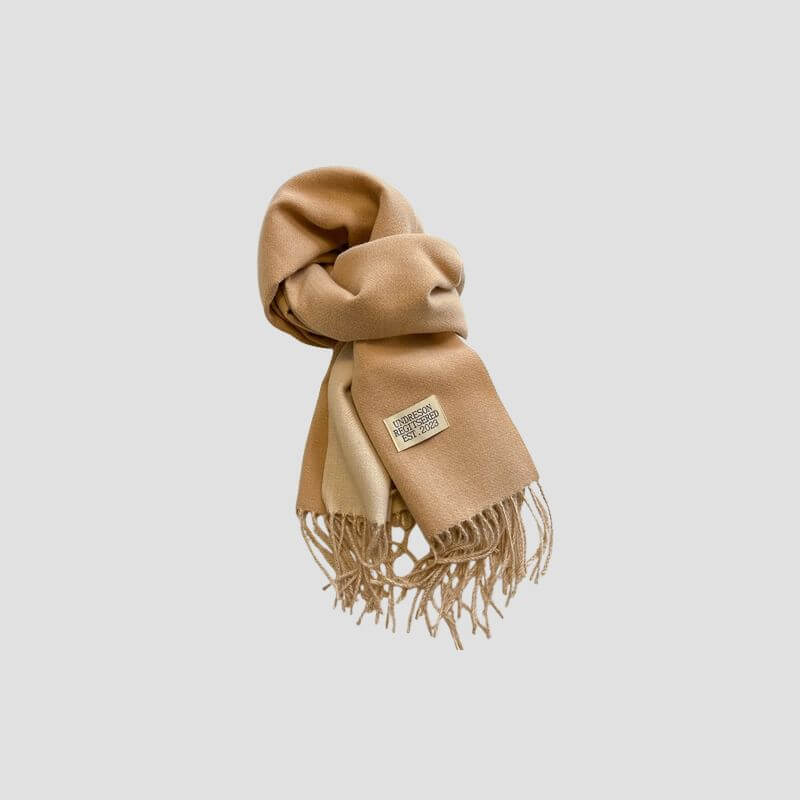 Noemie | Bufanda Reversible Ancha con Flecos