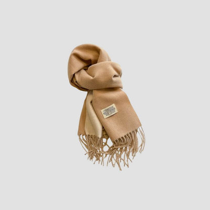 Noemie | Bufanda Reversible Ancha con Flecos