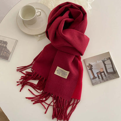 Noemie | Bufanda Reversible Ancha con Flecos