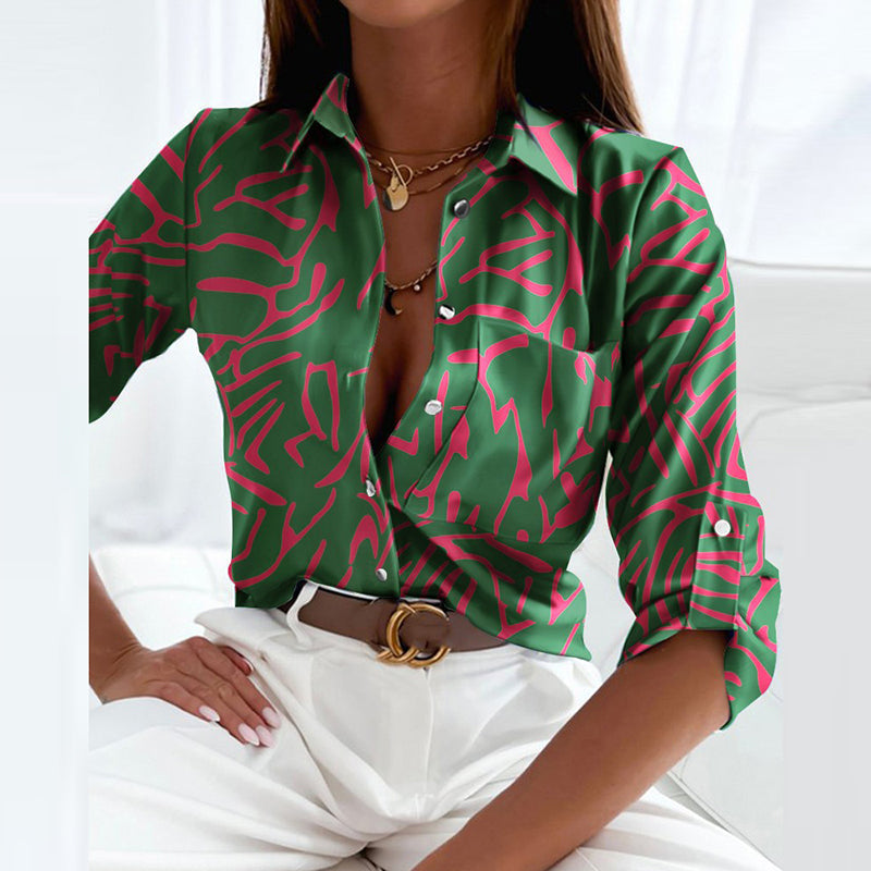 Camden | Camisa con Cuello Clásico y Estampado Gráfico