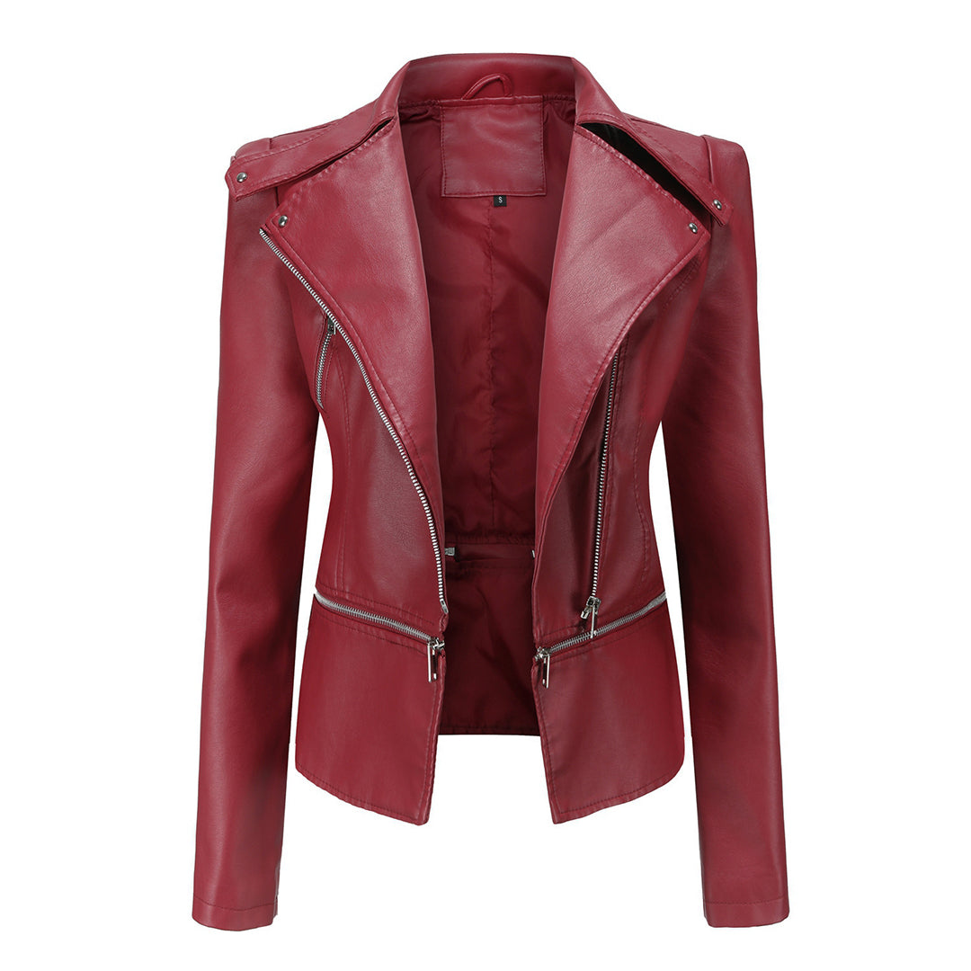 Sally | Chaqueta de Polipiel Biker Desmontable