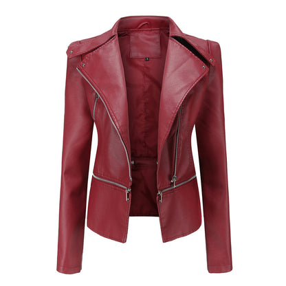 Sally | Chaqueta de Polipiel Biker Desmontable