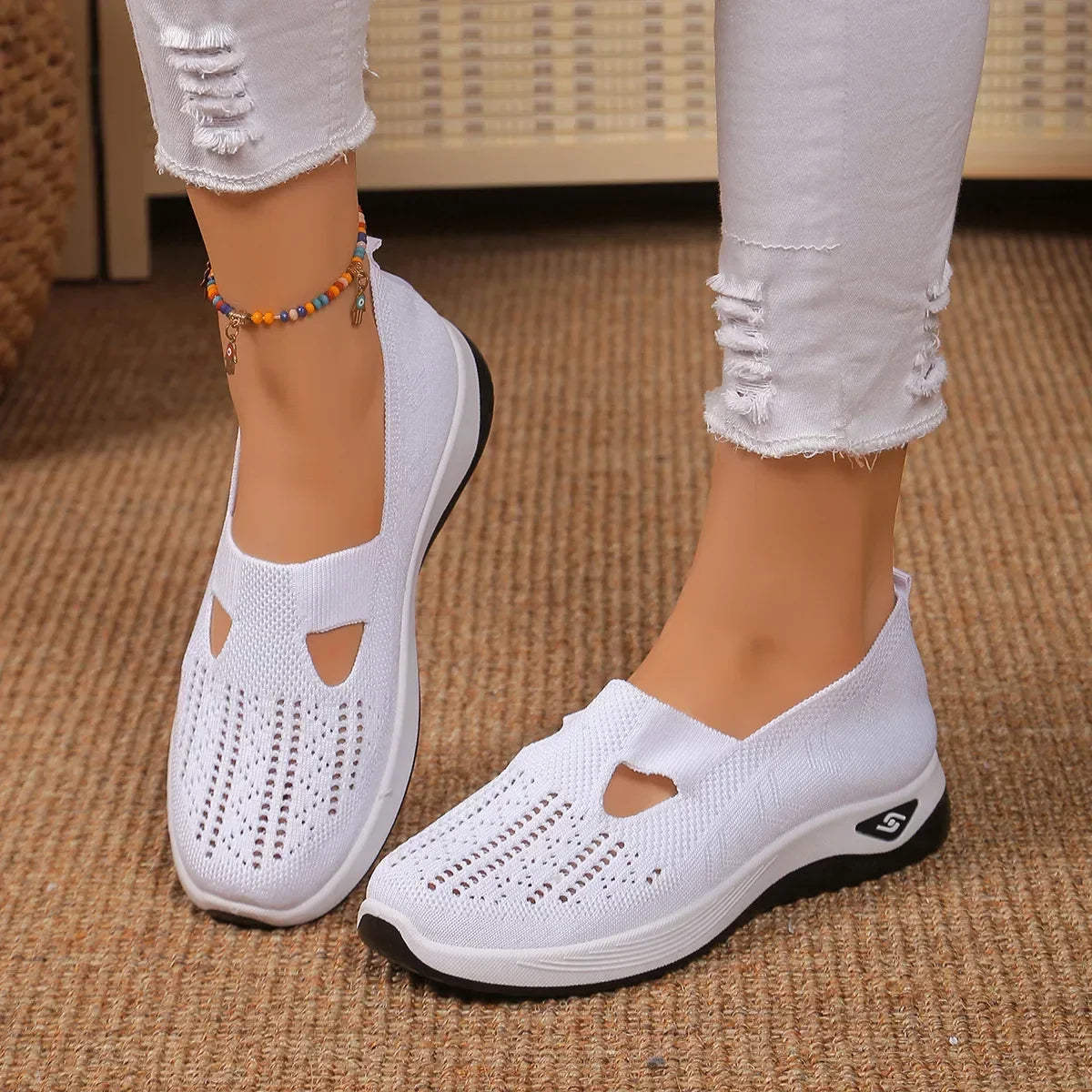 Marlowe | Zapatillas de Mujer Caladas con Cuña