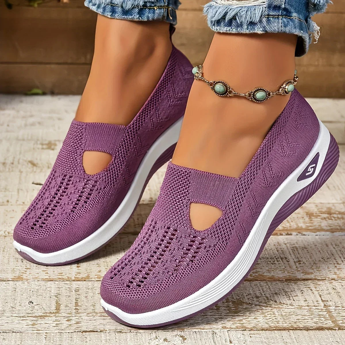Marlowe | Zapatillas de Mujer Caladas con Cuña
