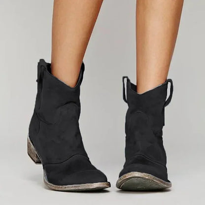 Sawyer | Botines Camperos de Ante con Tacón Bajo