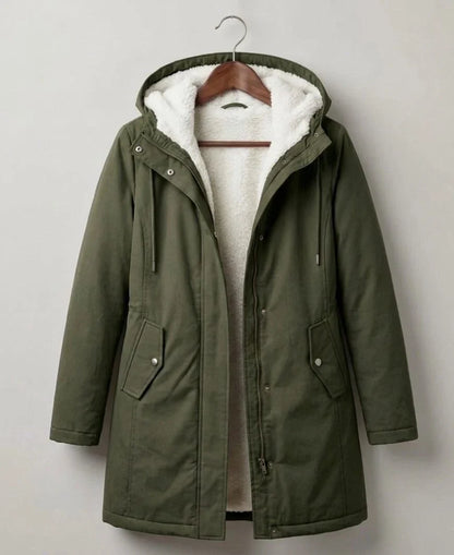 Noelle | Parka Larga Impermeable con Borreguito