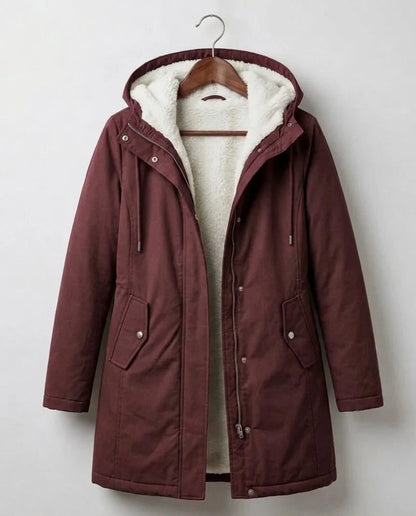 Noelle | Parka Larga Impermeable con Borreguito