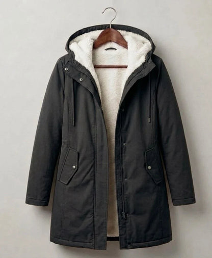 Noelle | Parka Larga Impermeable con Borreguito