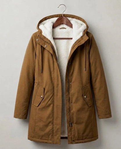 Noelle | Parka Larga Impermeable con Borreguito