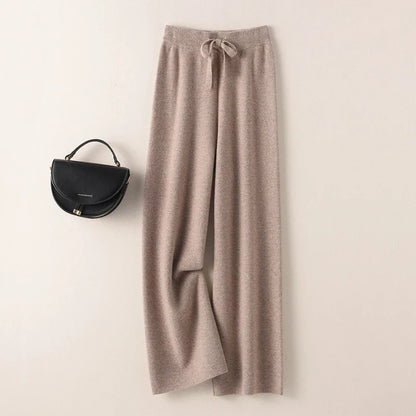 Nerea | Pantalón de Punto Ancho de Talle Alto