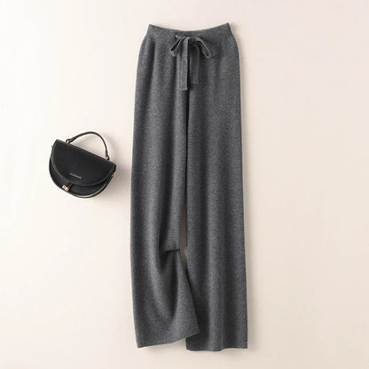 Nerea | Pantalón de Punto Ancho de Talle Alto