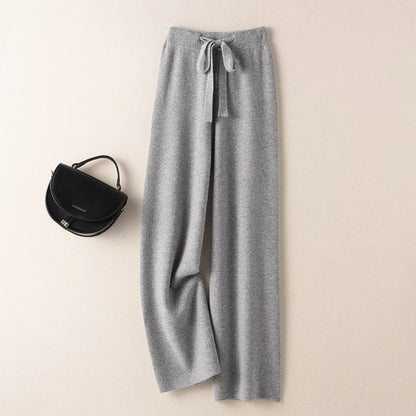 Nerea | Pantalón de Punto Ancho de Talle Alto
