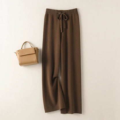 Nerea | Pantalón de Punto Ancho de Talle Alto