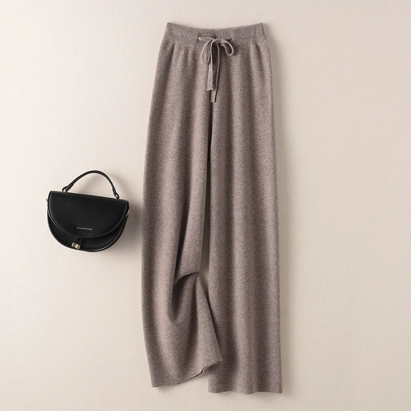 Nerea | Pantalón de Punto Ancho de Talle Alto