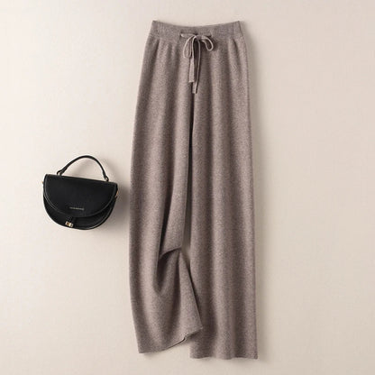 Nerea | Pantalón de Punto Ancho de Talle Alto