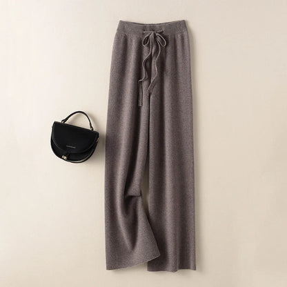 Nerea | Pantalón de Punto Ancho de Talle Alto