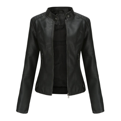 Marlowe | Chaqueta Biker Entallada con Cuello Mao